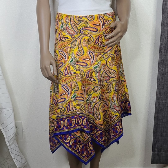 Lauren Ralph Lauren Dresses & Skirts - Lauren Ralph Lauren skirt size 12 multi color silk